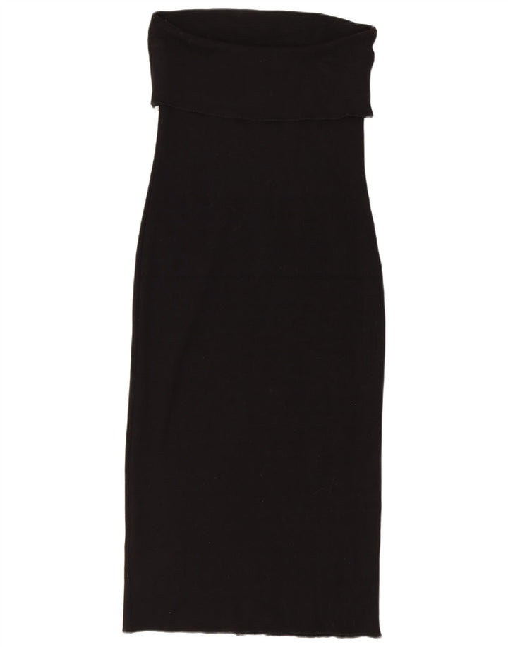 Zara Robe bustier femme UK 12 Medium Noir Viscose