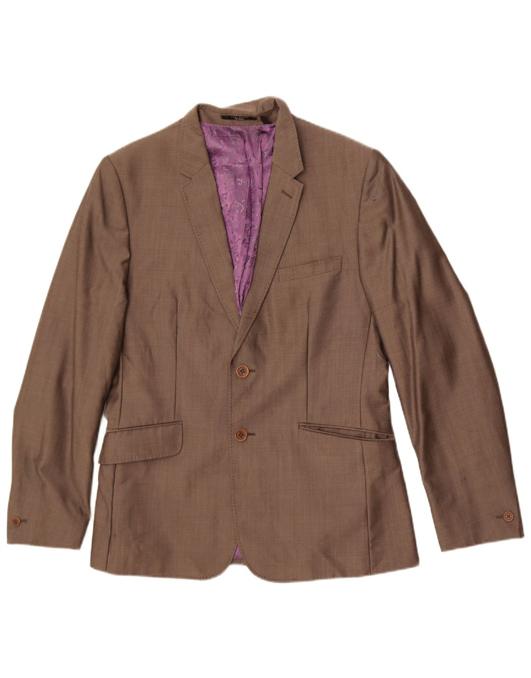 Ted Baker Mens 2 Button Blazer Jacket US 38 Medium Grey Wool
