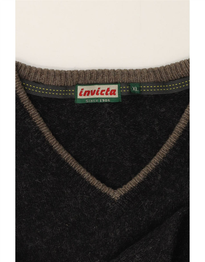 Invicta Womens V-Neck Jumper Sweater UK 18 XL Black