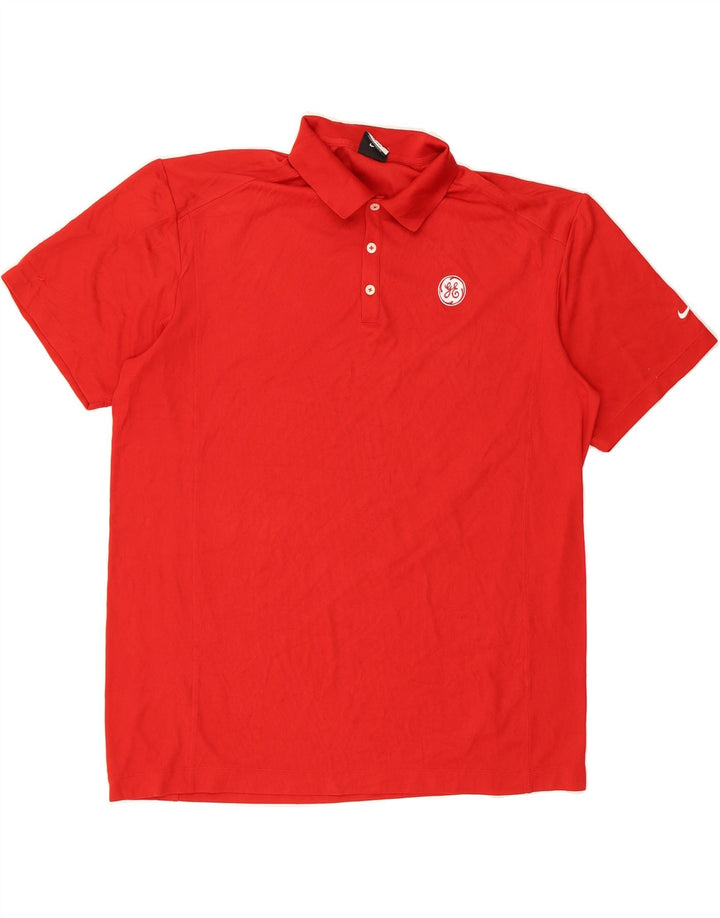 NIKE Mens Dri Fit Polo Shirt 2XL Red Polyester Vintage Nike and Second-Hand Nike from Messina Hembry 