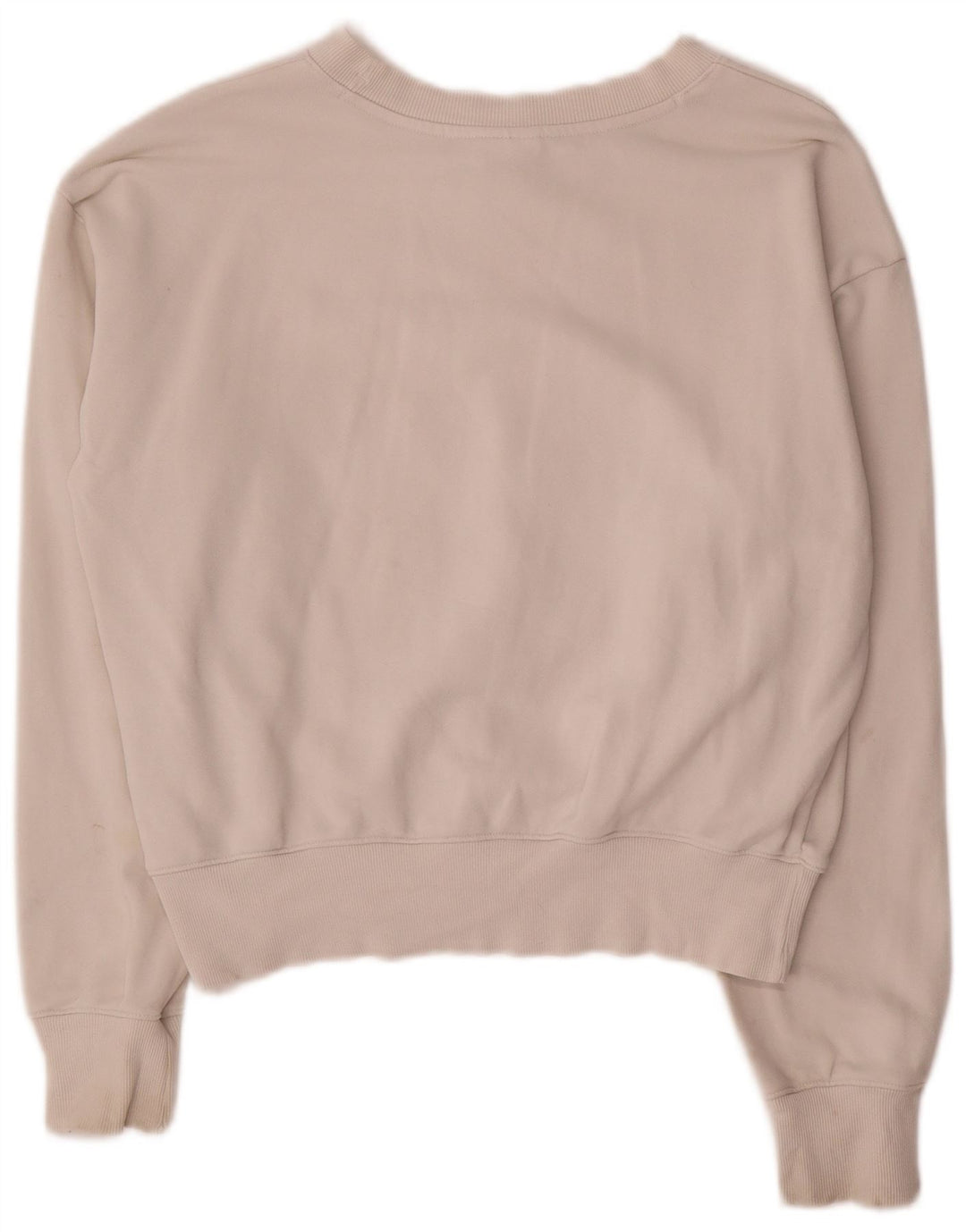 Champion Womens Graphic Sweatshirt Jumper UK 14 Medium White Cotton
