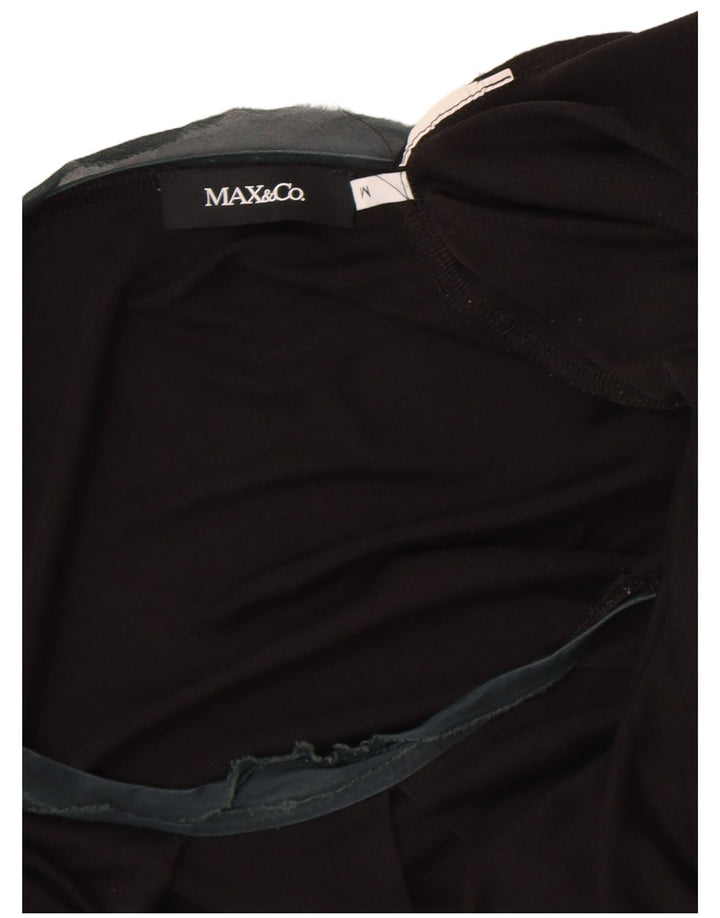 Max & Co. Womens Top Long Sleeve UK 12 Medium Black