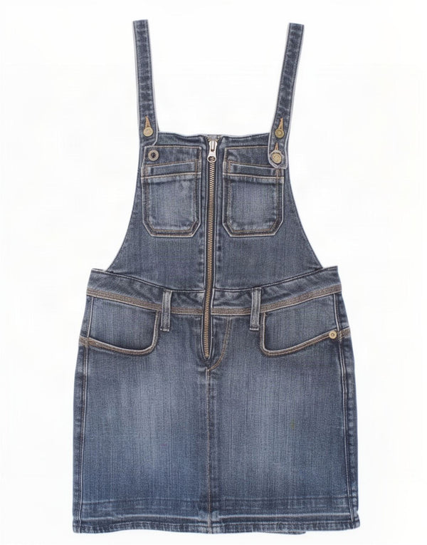 Gonna in denim salopette per bambina Levi's 7-8 anni W22 in cotone blu
