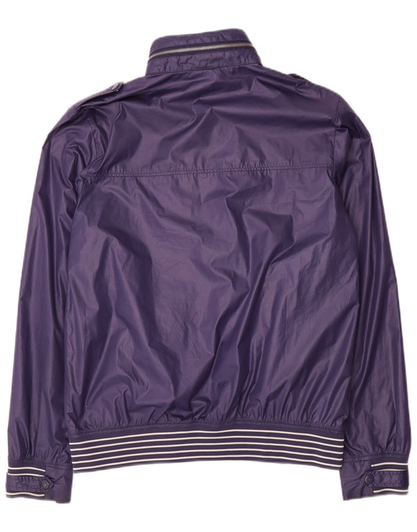 Converse Mens Hooded Military Rain Jacket UK 38 Medium Purple Polyester