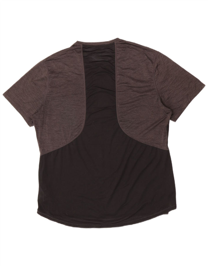 Мужская футболка Umbro Top 2XL серая, полиэстер с цветными блоками
