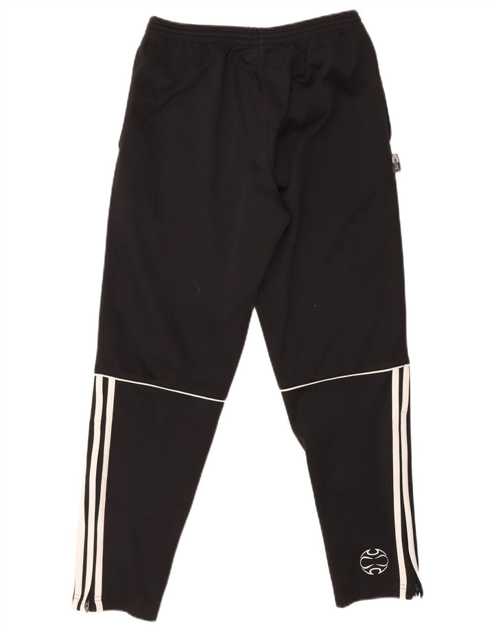 ADIDAS Boys Climalite Tracksuit Trousers 13-14 Years Black Polyester