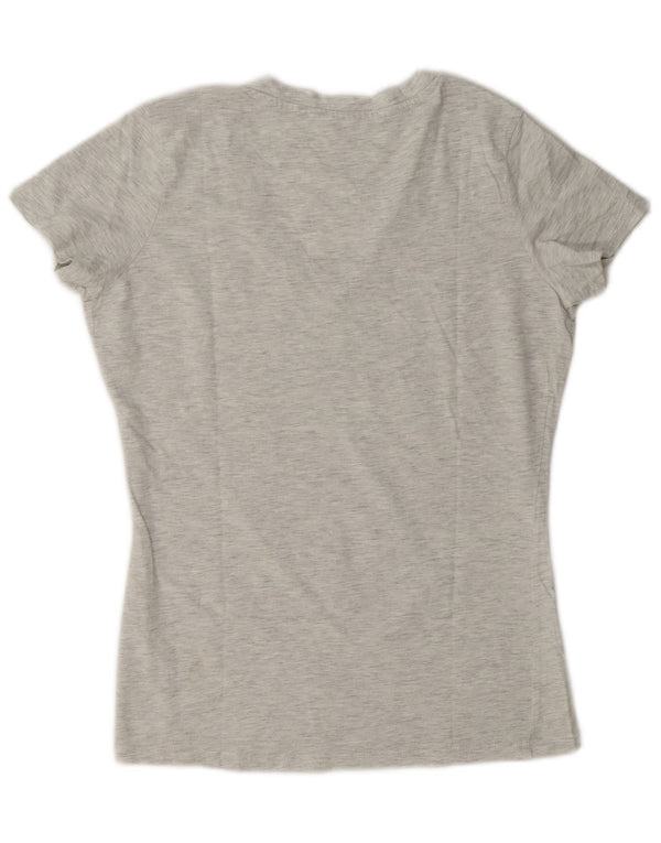 Camiseta feminina Guess com estampa gráfica UK 14 cinza médio manchado