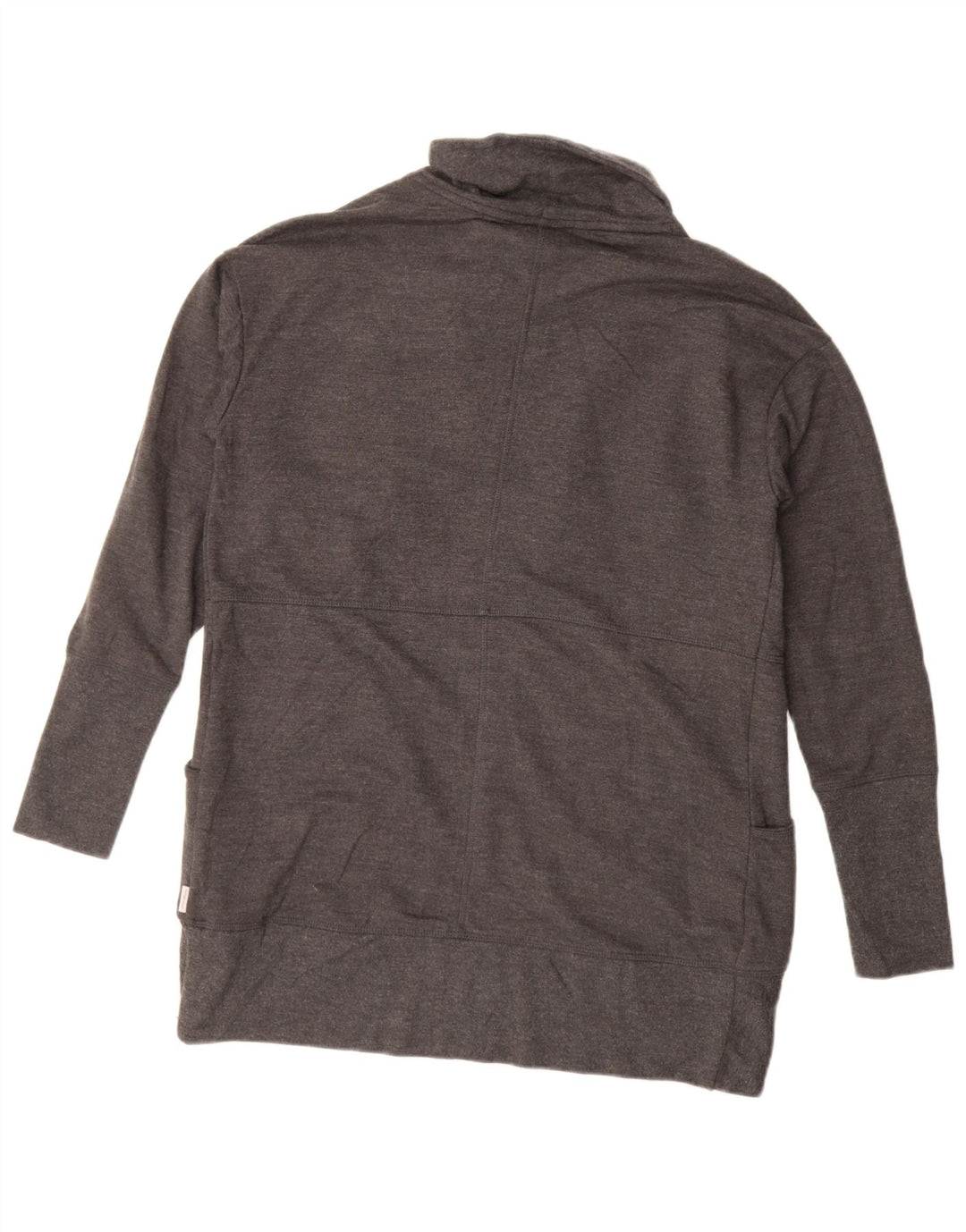 Eddie Bauer Damen-Strickjacke, übergroß, offen, Gr. 10, Größe S, Grau, Baumwolle