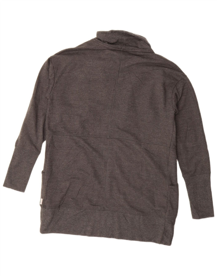Eddie Bauer Damen-Strickjacke, übergroß, offen, Gr. 10, Größe S, Grau, Baumwolle