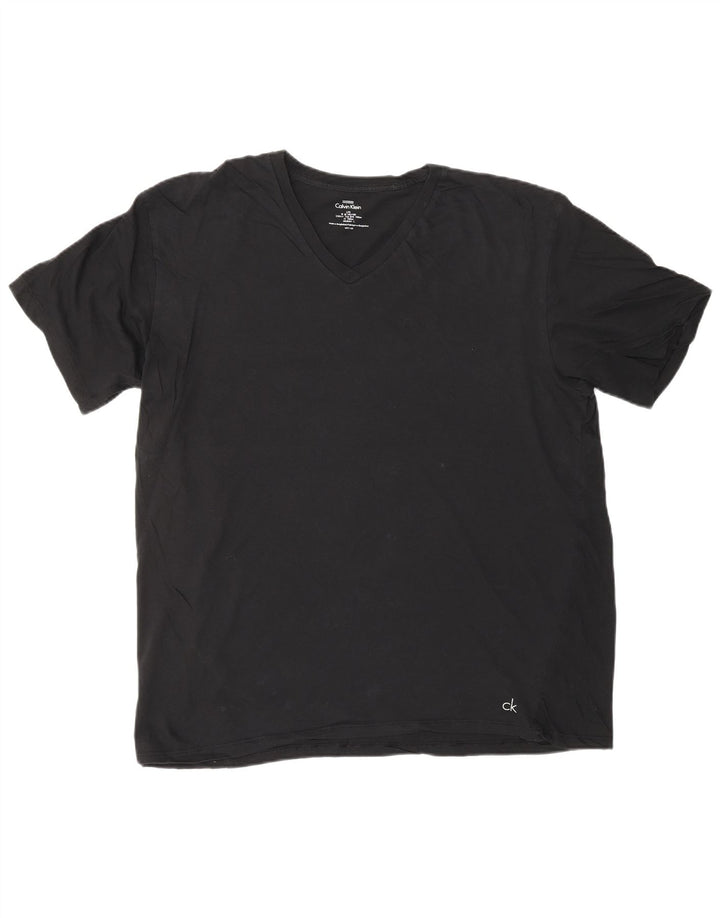 Męski T-shirt CALVIN KLEIN, duży, czarny