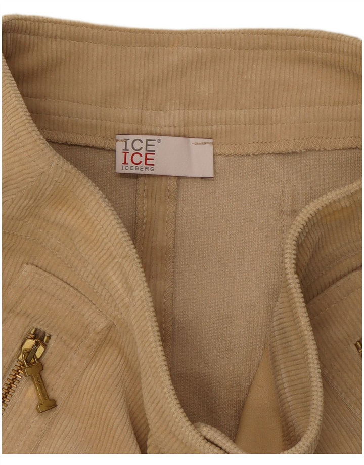Iceberg Dame Mini Corduroy Nederdel W28 Medium Beige Bomuld