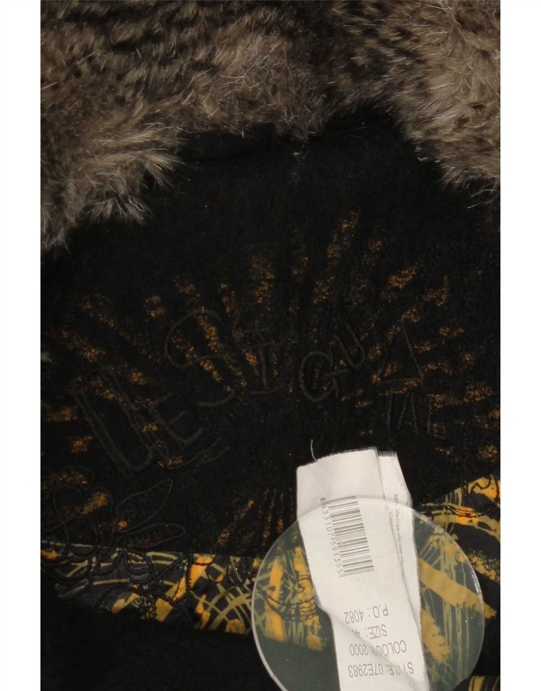 Γυναικείο παλτό Desigual Graphic Double Breasted EU 42 Large Black Floral