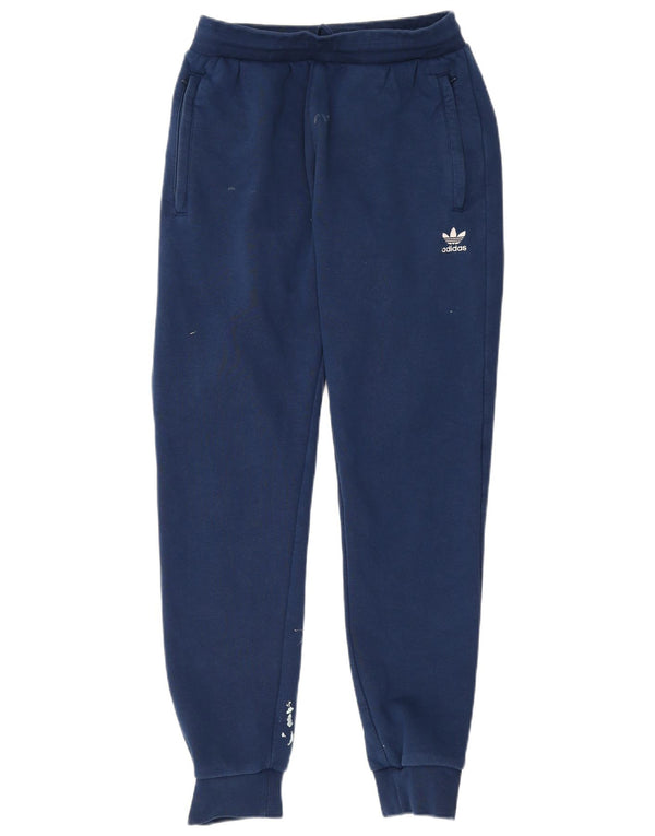 Adidas Mens Treino Calças Joggers Médio Algodão Azul Marinho