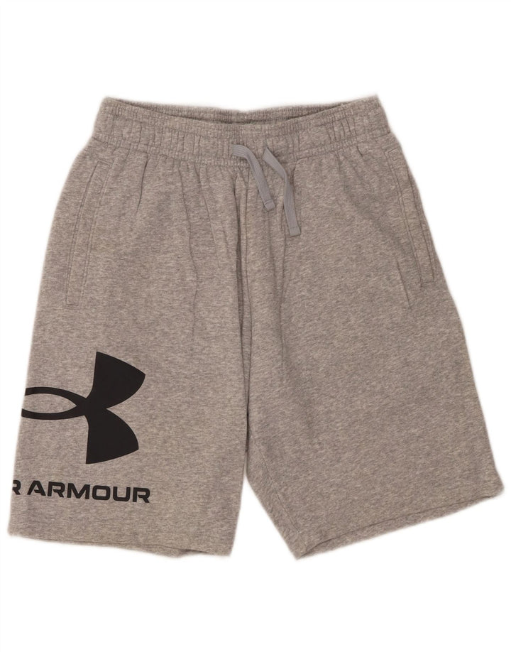 UNDER ARMOUR Mens Graphic Sport Shorts Medium  Grey Cotton