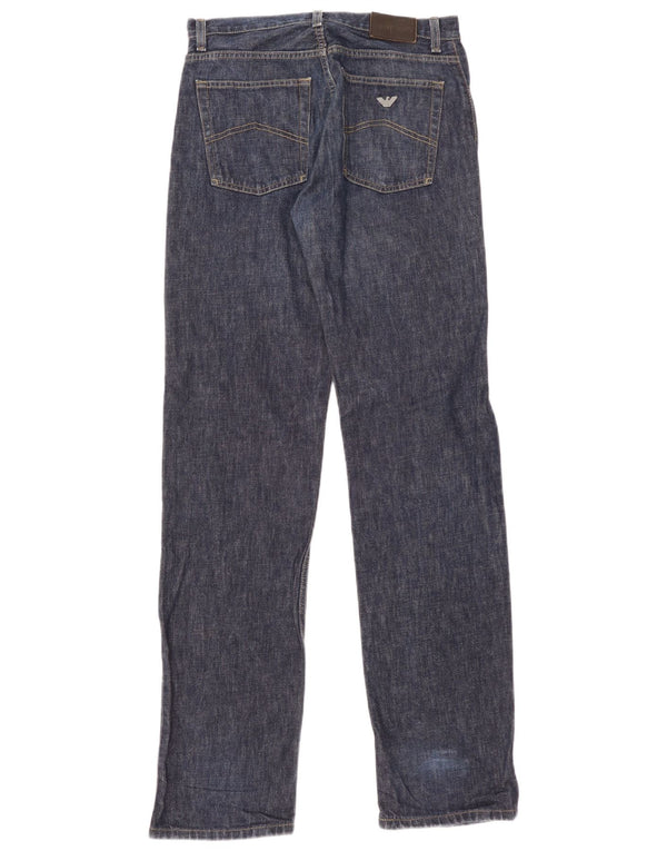 Мужские прямые джинсы Armani W33 L36 темно-синие в крапинку