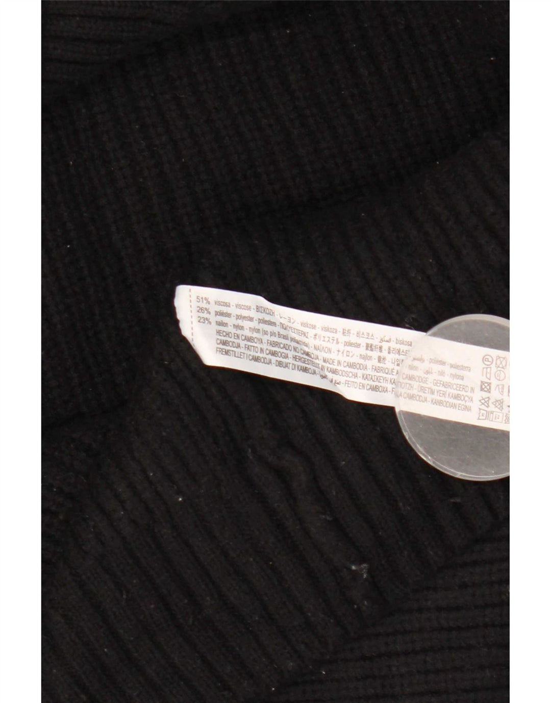 Zara Dame Off Shoulder Roll Neck sweater UK 14 Medium Black
