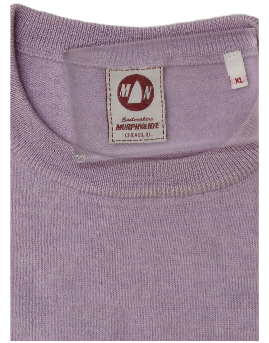 Murphy & Nye Mens Sailmakers Crew Neck Jumper Sweater XL Purple