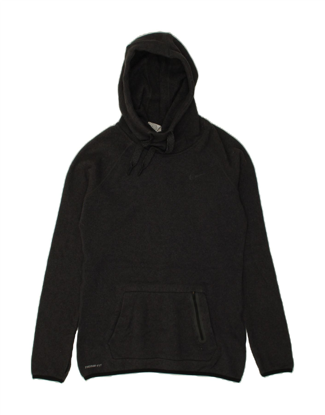 NIKE Womens Therma-Fit Hoodie Jumper UK 14 Medium Grey Polyester Vintage Nike and Second-Hand Nike from Messina Hembry 