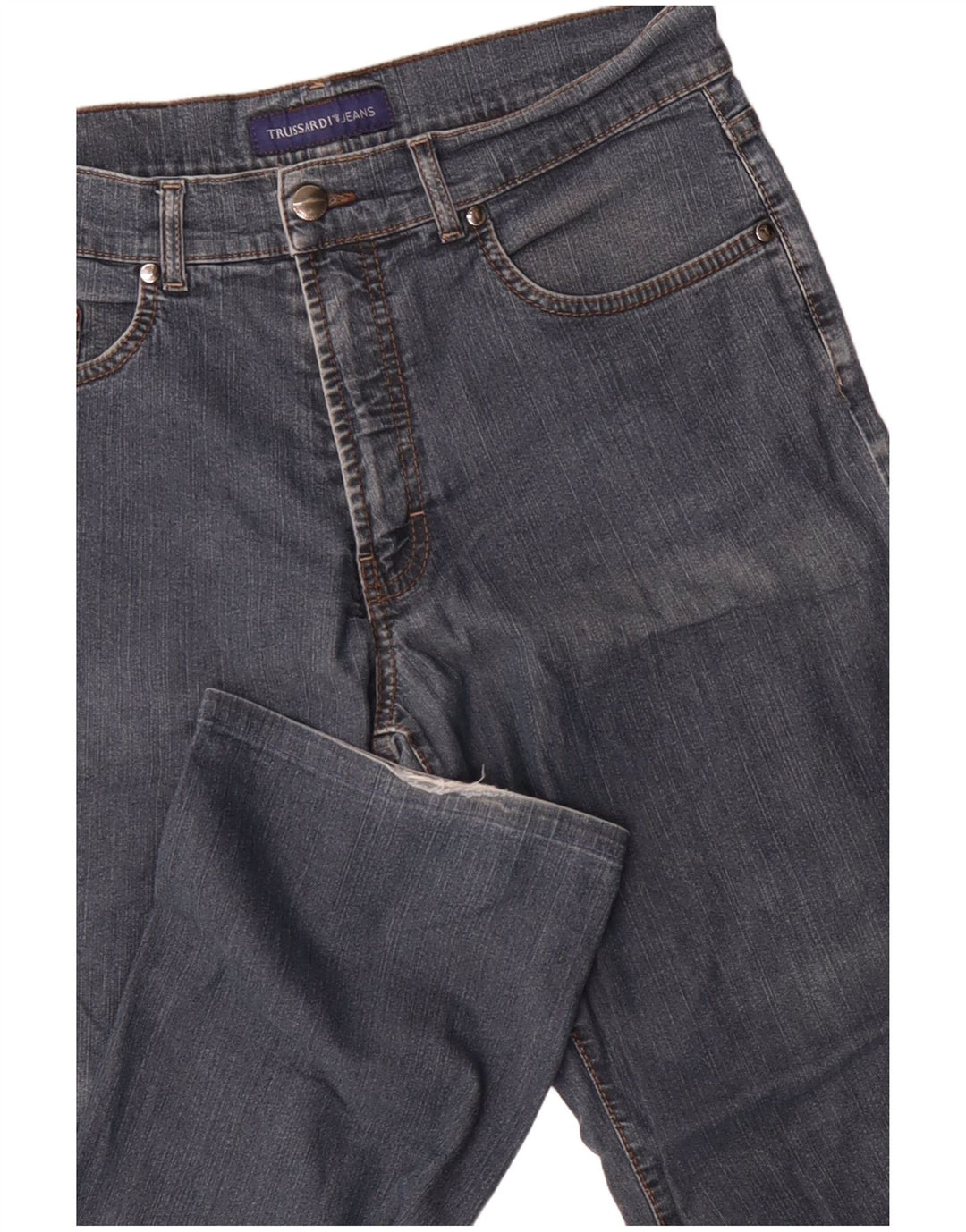 Trussardi Mens Straight Jeans IT 49 Medium W33 L30 Blue Cotton