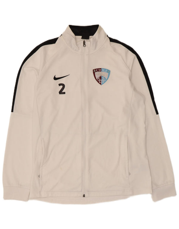 Nike Herren-Trainingsanzug mit Dri-Fit-Grafik, Größe L, Weiß, Farbblock