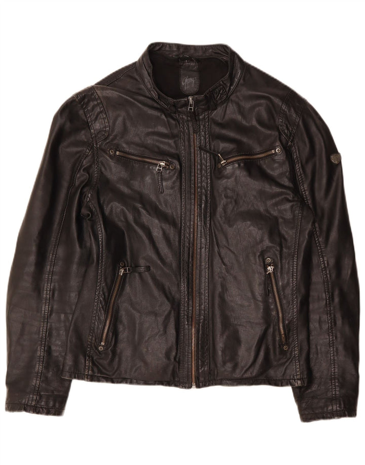 Gypsy Womens Leather Jacket UK 16 Large Black Leather