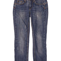 Liu Jo Damen Distressed-Cropped-Jeans W24 L24 Blau