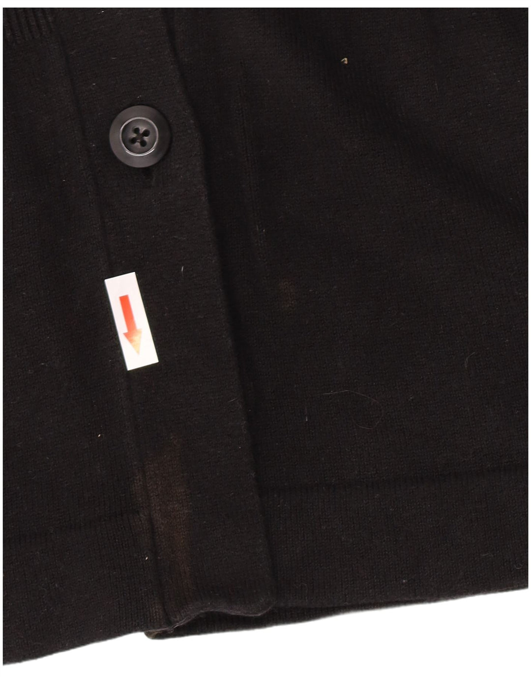 Eddie Bauer Womens Cardigan Sweater UK 14 Medium Black Cotton