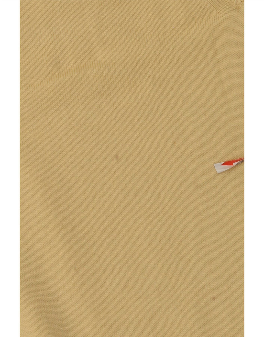 Maglione Supermaglia Uomo Scollo a V Lana Giallo Medio