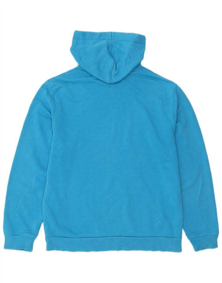 PUMA Mens Hoodie Jumper Medium Blue Cotton