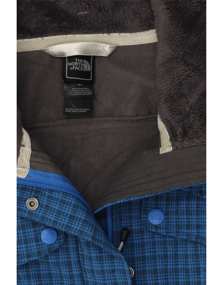 The North Face Chaqueta cortavientos para mujer UK 10 Small Blue Check Poliéster