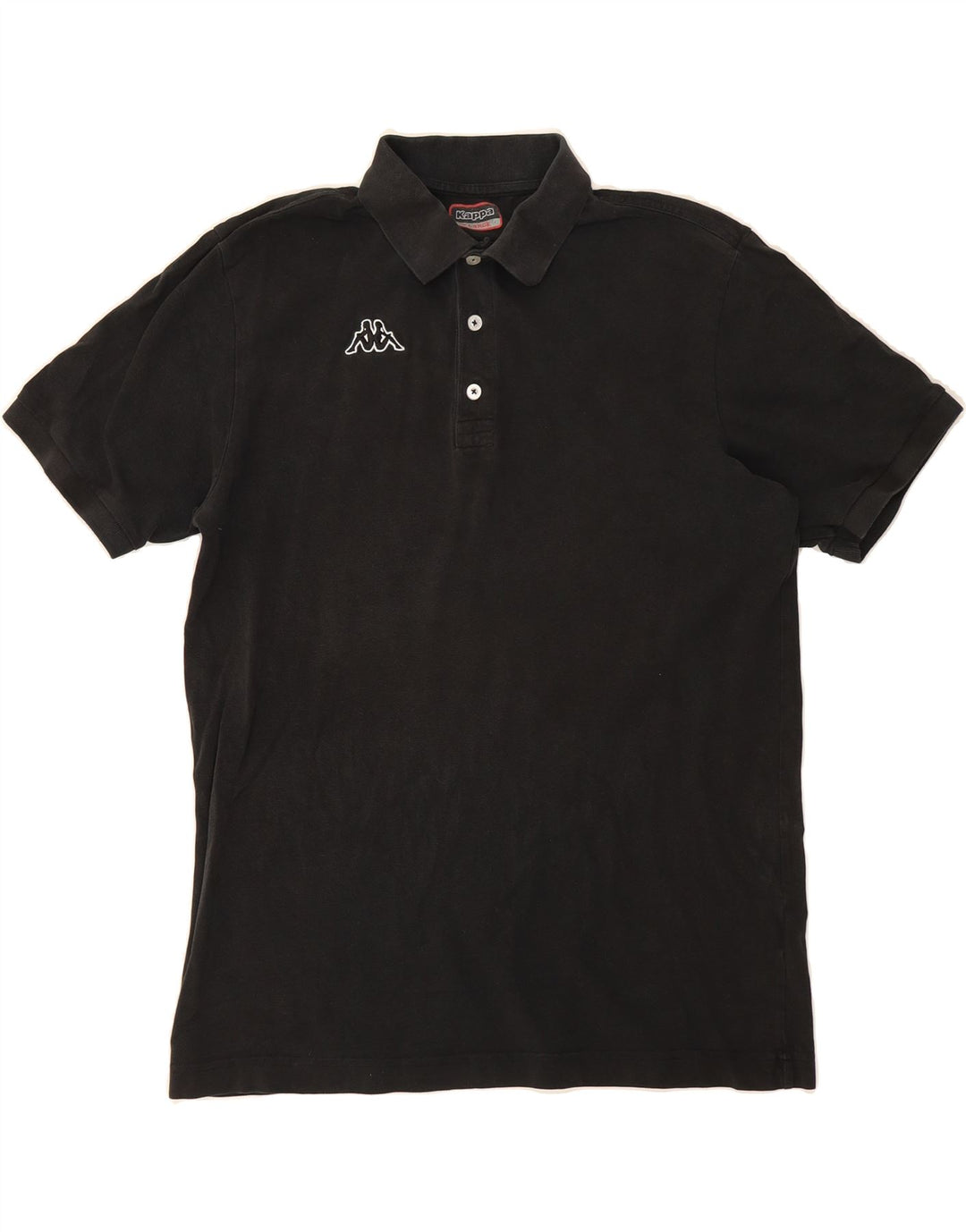 KAPPA Mens Polo Shirt XL Black Cotton Vintage Kappa and Second-Hand Kappa from Messina Hembry 