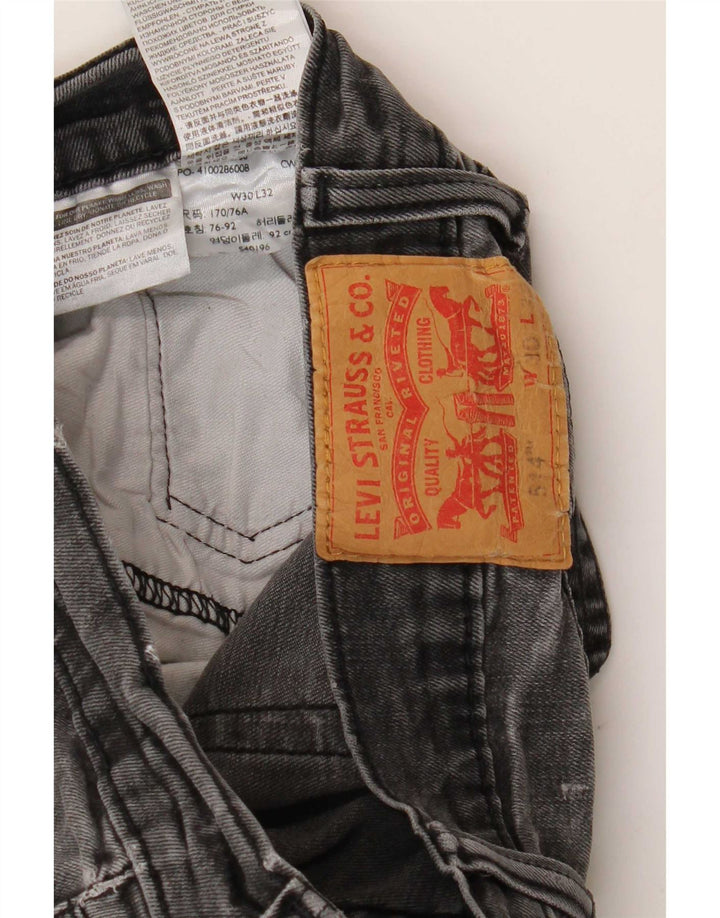 Levi's Uomo 514 Jeans dritti W30 L32 Cotone grigio