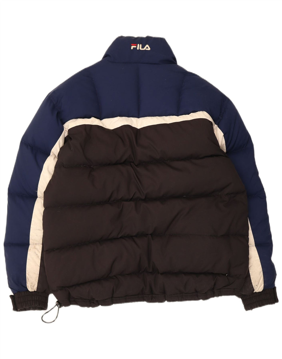 Fila Herren Wattierte Jacke UK 36 Small Schwarz Colourblock Polyester