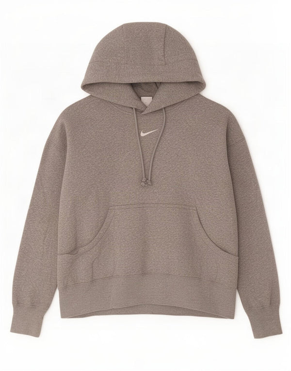 Felpa con cappuccio da uomo Nike Small in cotone grigio