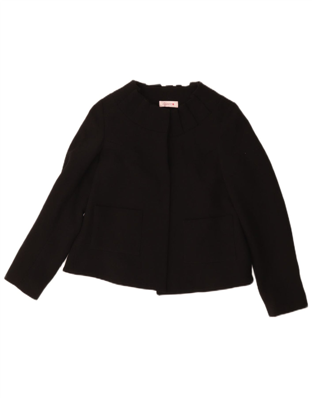 Veste Blazer Femme Vintage IT 40 Petite Laine Noire