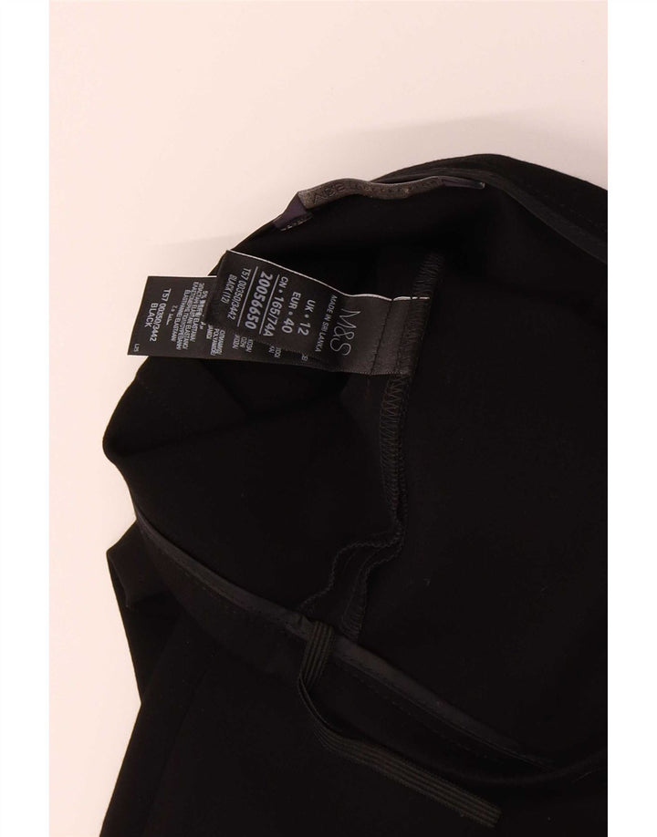 Marks & Spencer Womens Pencil Skirt UK 12 Medium W30 Black Viscose