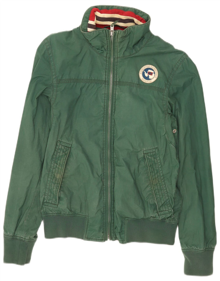 Napapijri Herre Geographic Bomber Jacket UK 36 Small Green
