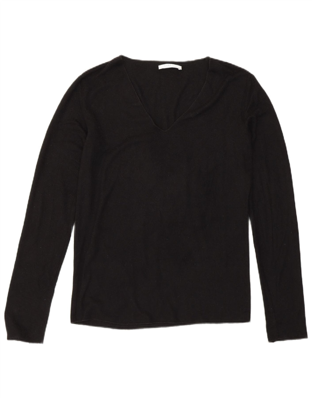 ZARA Womens Top Long Sleeve UK 10 Small Black