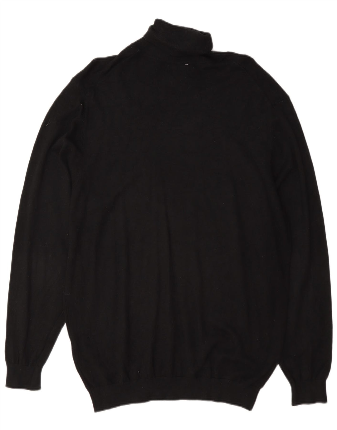 Zara Herren-Pullover mit Rollkragen, groß, schwarze Viskose