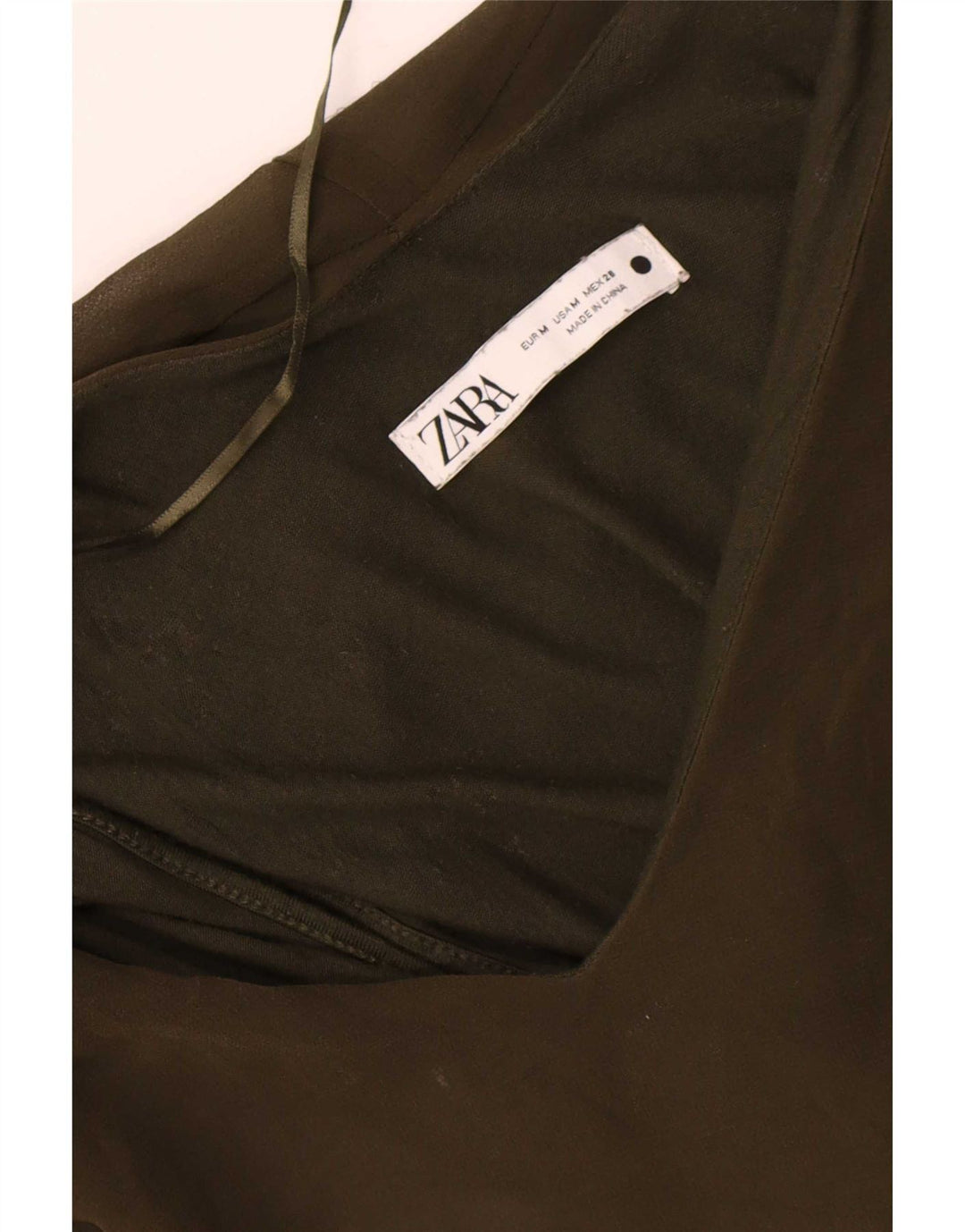 Женское платье свободного кроя Zara UK 14, средний хаки