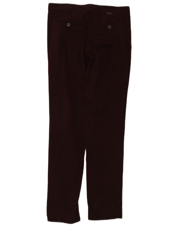 Massimo Dutti Pantalon Chino Slim Homme W32 L33 Coton Bordeaux