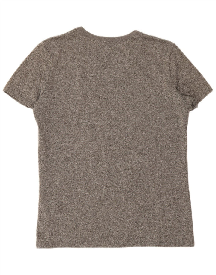 Nike Damen Dri Fit Graphic T-Shirt Top UK 14 Mittelgrau