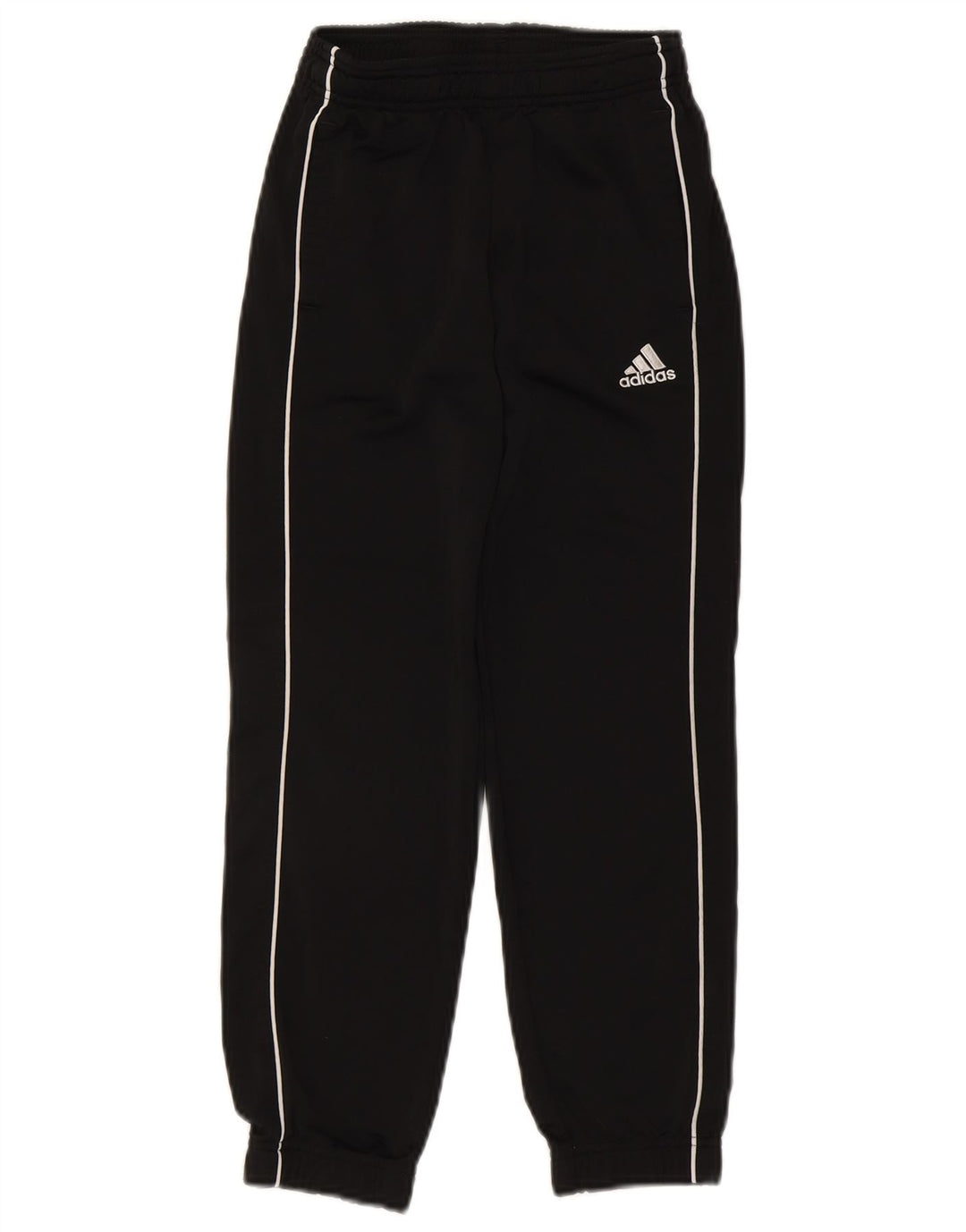 ADIDAS Boys Tracksuit Trousers Joggers 9-10 Years  Black Polyester
