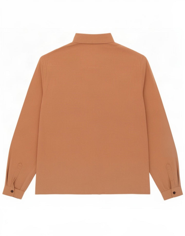 Alberto Aspesi Dame Skjorte Bluse IT 42 Medium Brun Silke