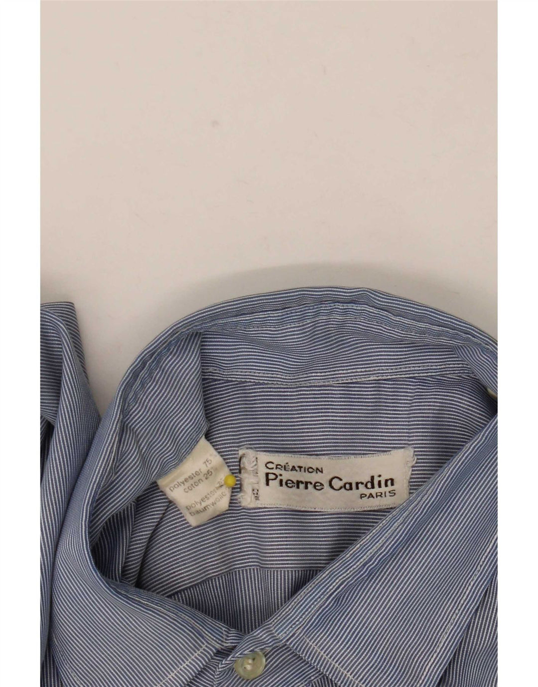 Camicia da uomo Pierre Cardin poliestere gessato blu medio