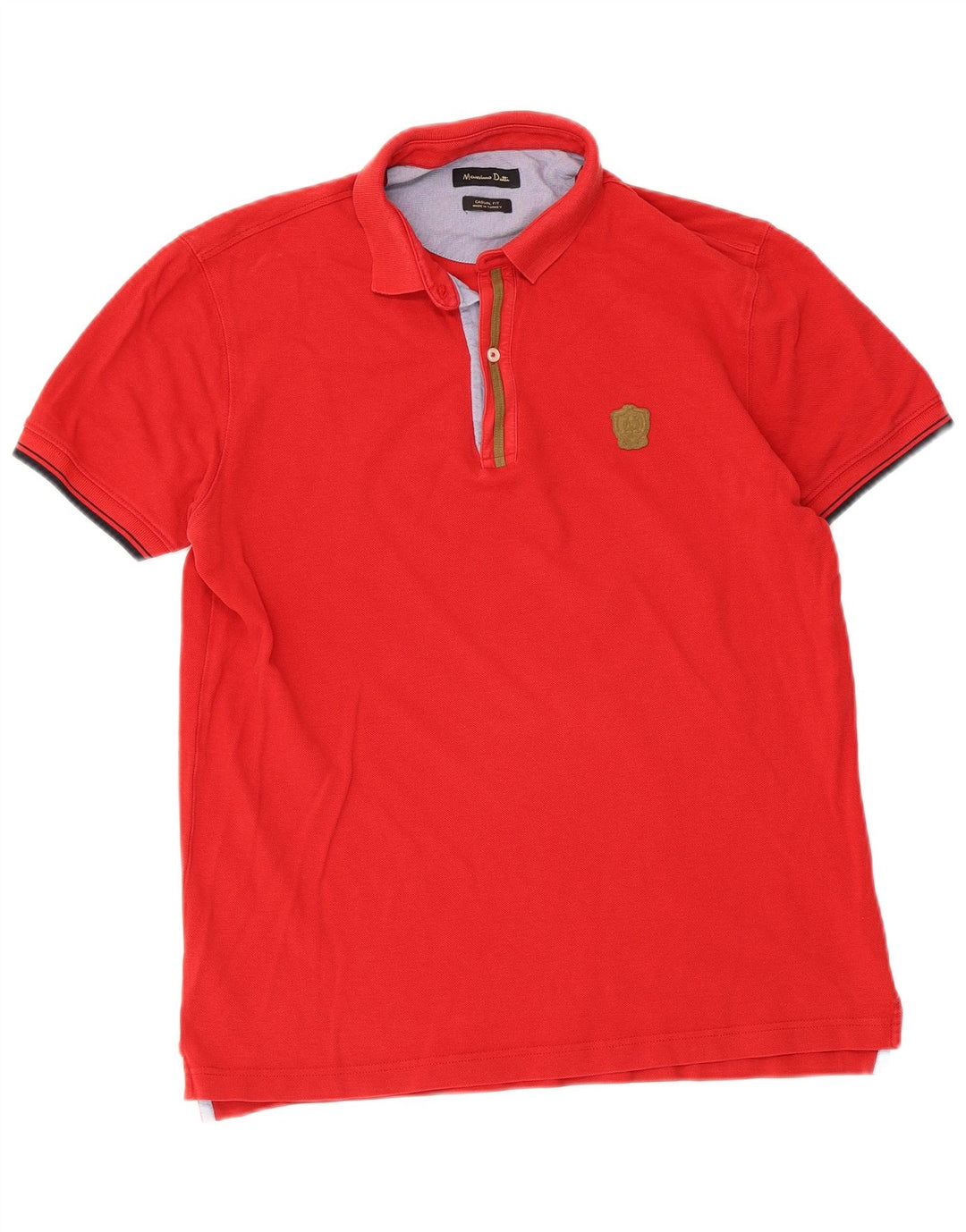 Massimo Dutti Herre Casual Fit Polo Shirt Large Red