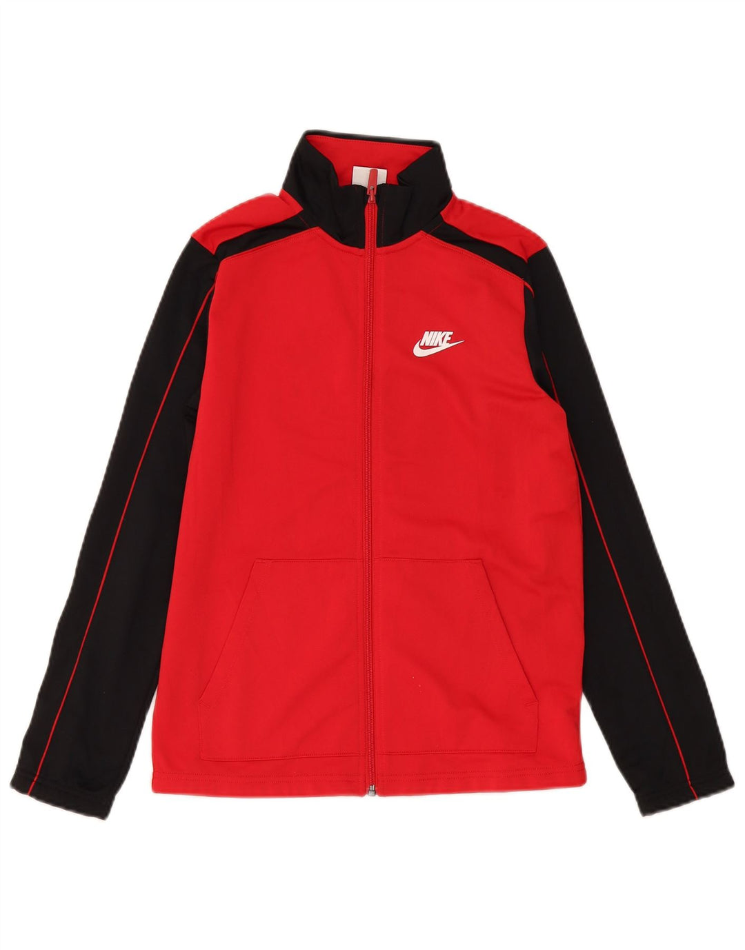 Nike Træningsdragt Topjakke til drenge 12-13 år Stor Rød Colourblock Polyester