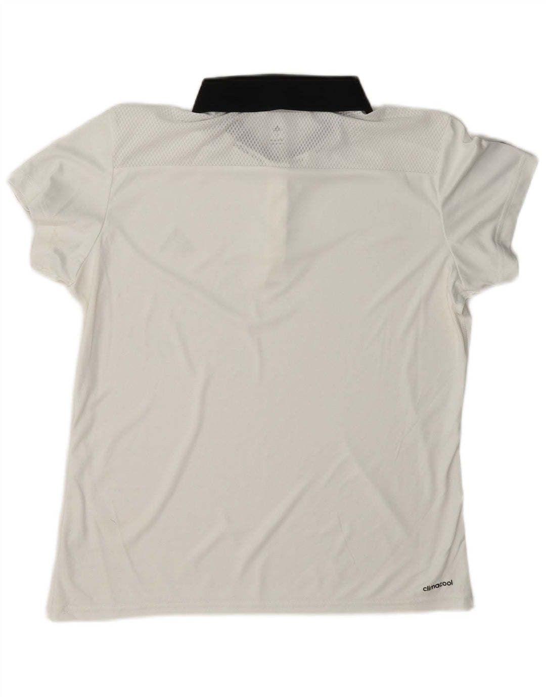 Adidas Womens Climacool Rugby Polo Shirt UK 16 Large White Polyester
