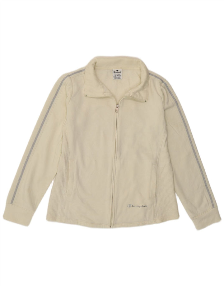 Champion Veste de survêtement pour femme UK 14 Medium Off White
