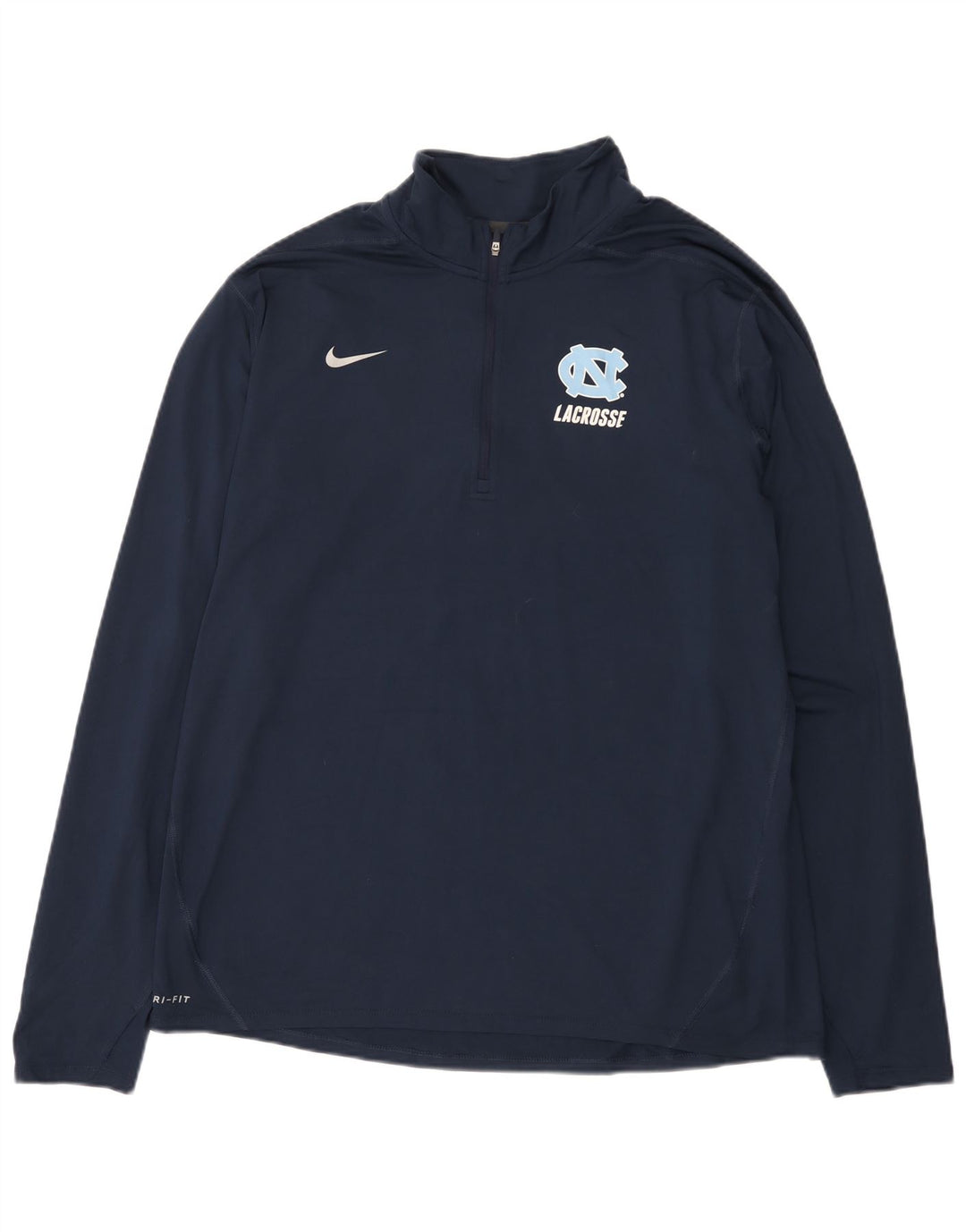 Nike Mens Dri Fit Graphic Zip Neck Pullover Tracksuit Top XL Navy Blue
